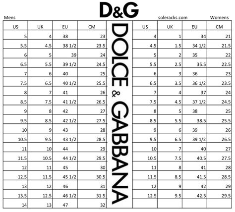 dolce gabbana size chart